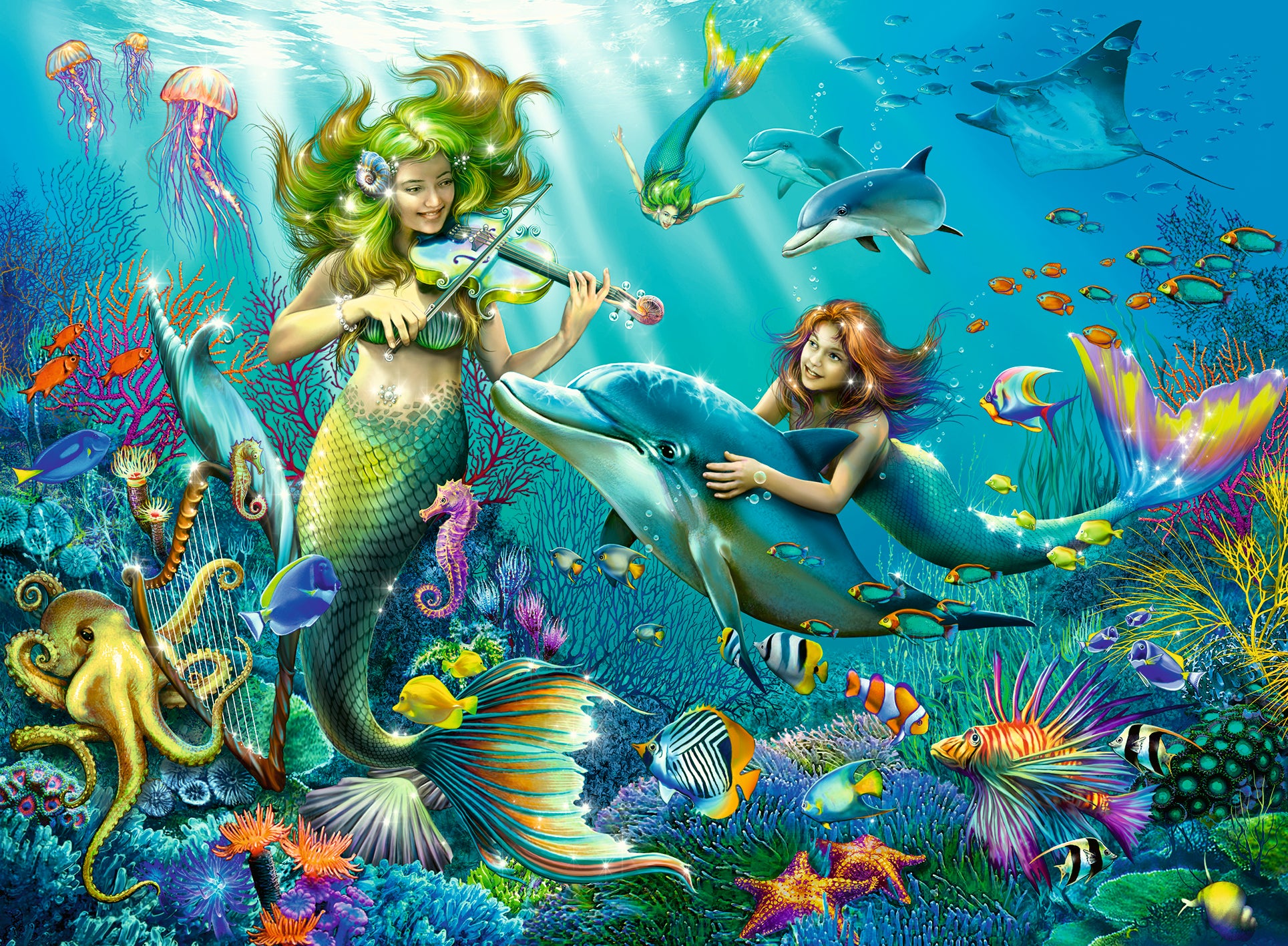 Underwater Beauties Glitter Puzzle - 100 piece Underwater Beauties Glitter Puzzle - 100 piece