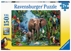 Elephants at the Oasis | Ravensburger | 150 XXL Pieces | Jigsaw Puzzle