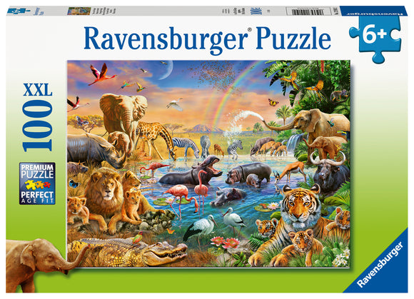 Ravensburger | Savanna Jungle Waterhole | 100 XXL Pieces | Jigsaw Puzzle