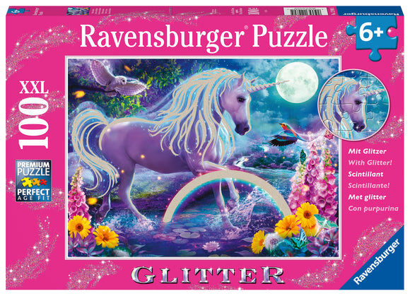 Ravensburger | Glitter Unicorn - Glitter | 100 XXL Pieces | Jigsaw Puzzle