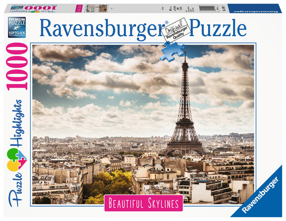 Ravensburger | Paris - France | Beautiful Skylines | 1000 Pieces | Jigsaw Puzzle