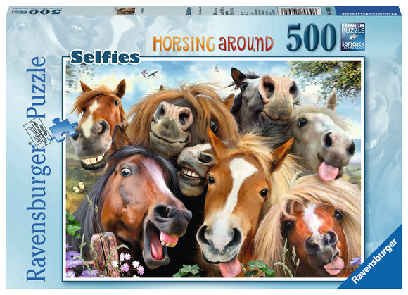 Ravensburger | Horsing Around - Selfies | 500 Pieces | Jigsaw Puzzle