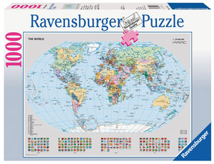 Political World Map | Ravensburger | 1000 Pieces | Jigsaw Puzzle