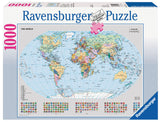 Political World Map | Ravensburger | 1000 Pieces | Jigsaw Puzzle