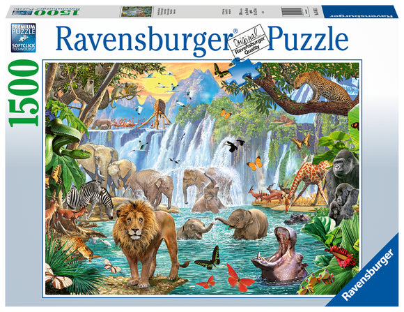 Ravensburger | Waterfall Safari - Steve Crisp | 1500 Pieces | Jigsaw Puzzle