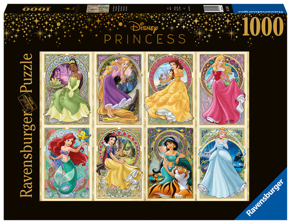 Ravensburger | Disney Art Nouveau Princesses - Disney | 1000 Pieces | Jigsaw Puzzle