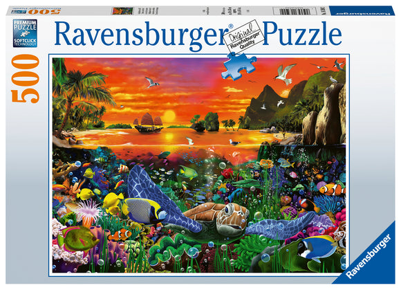 Ravensburger | Turtle in the Reef | 500 Pieces | Jigsaw Puzzle