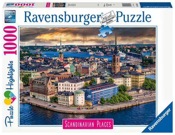 Ravensburger | Stockholm - Sweden | Scandinavian Places | 1000 Pieces | Jigsaw Puzzle
