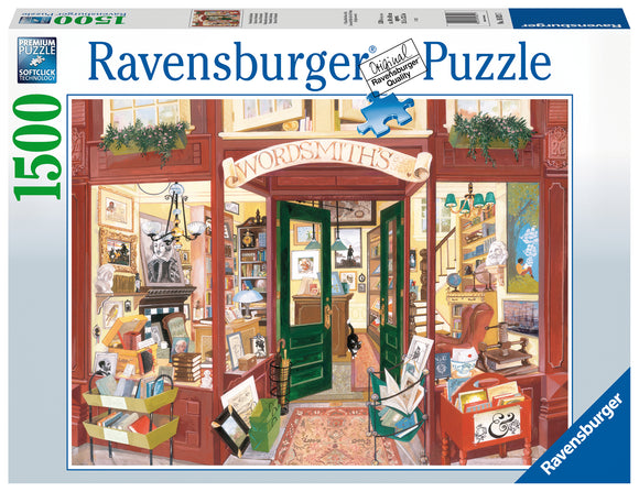 Ravensburger | Wordsmith's Bookshop | 1500 Pieces | Jigsaw Puzzle