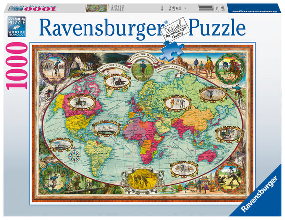 Ravensburger | Bicycle Ride Around the World | 1000 Pieces | Jigsaw Puzzle