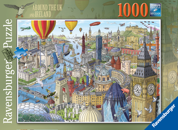 Ravensburger | Around the UK and Ireland | 1000 Pieces | Jigsaw Puzzle