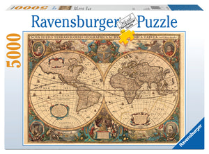 Antique World Map | Ravensburger | 5000 Pieces | Jigsaw Puzzle