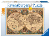 Antique World Map | Ravensburger | 5000 Pieces | Jigsaw Puzzle