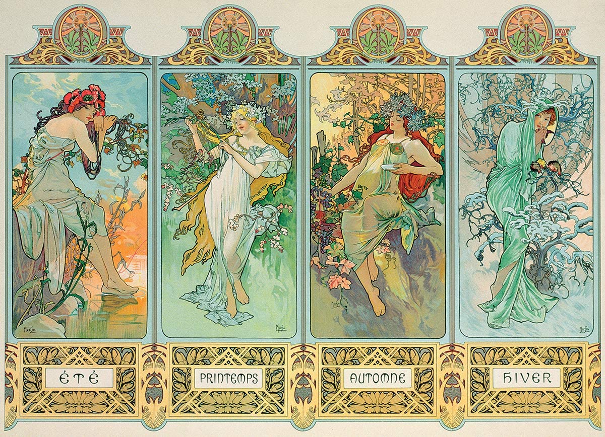 The Four Seasons - Alphonse Mucha | Fine Art Collection | Eurographics ...